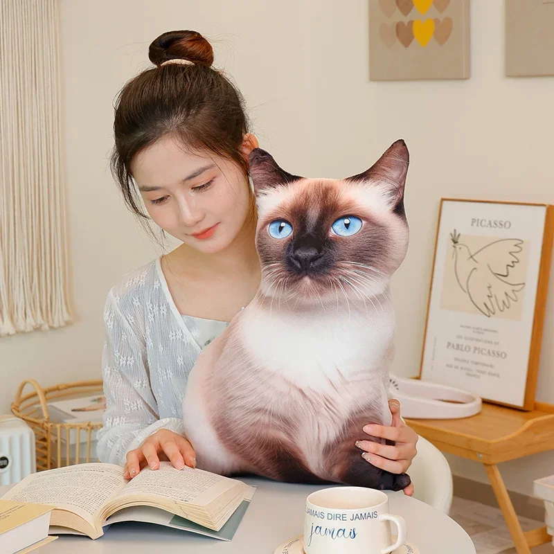 Peluche de gato 3D realista para sofá y regalo de decoración - imagen 3