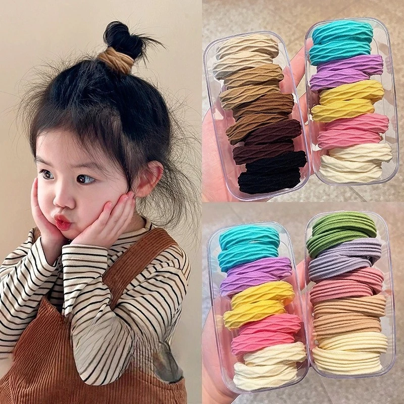 Diademas elásticas para niñas con lazos y coleteros básicos - imagen 3