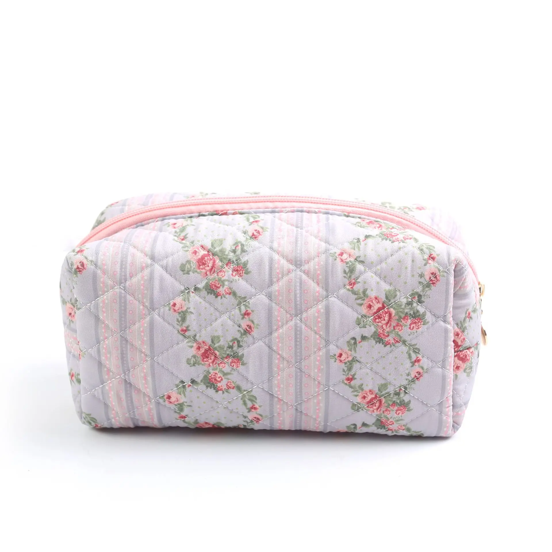 Bolsa de cosméticos viaje acolchada con flores – Estética - imagen 4