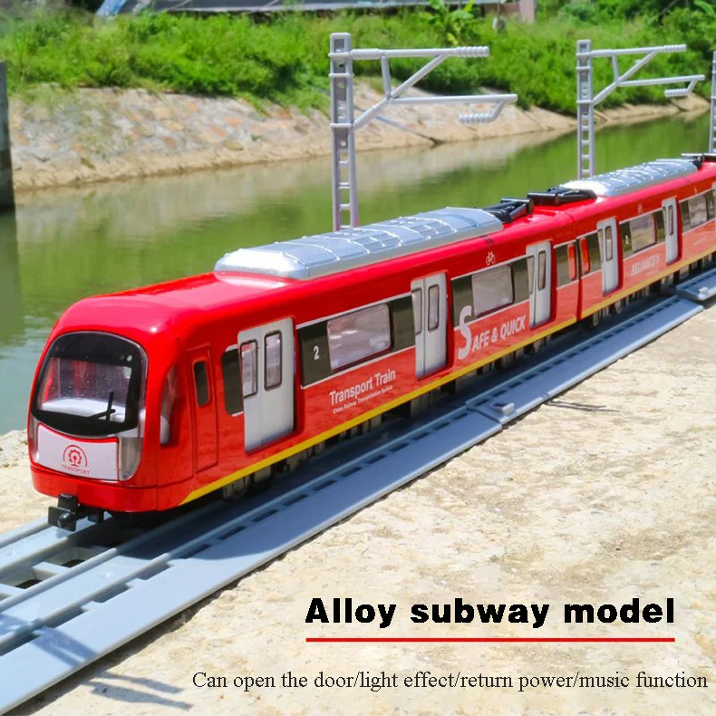 Tren de metal con luz y sonido