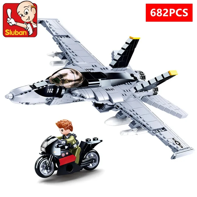 Bloques de construcción F/A-18E Super Fighter – Caza militar para niños