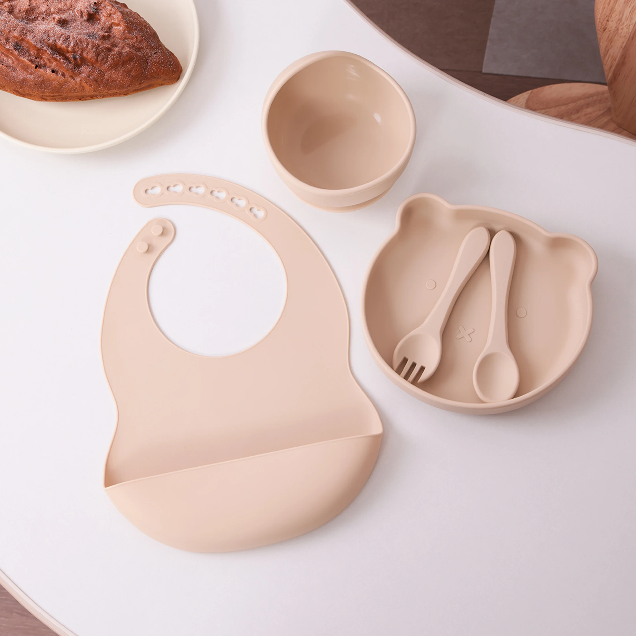 Set alimentación infantil en silicona: plato ventosa sin BPA para bebé - imagen 5