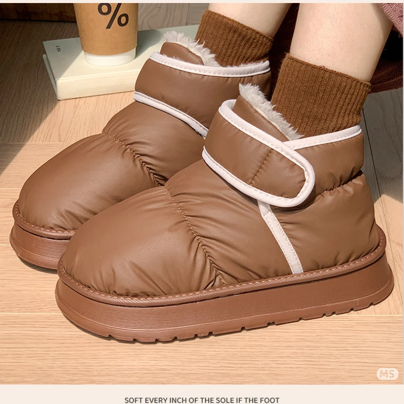 Zapatillas de casa de felpa antideslizantes de invierno unisex - imagen 2