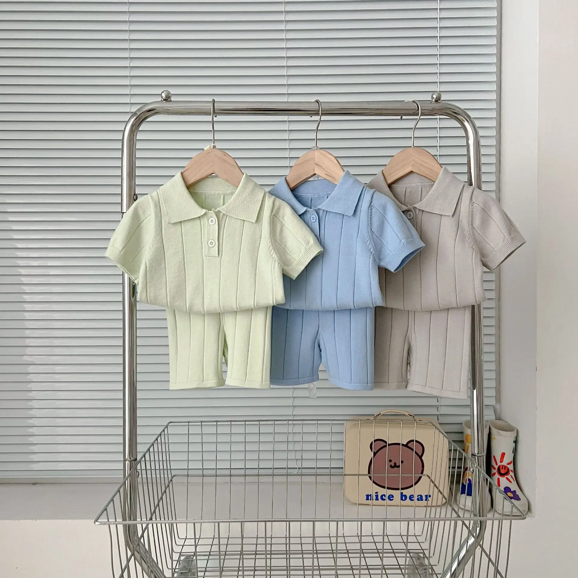 INS jersey de punto tipo polo de manga corta para niños - imagen 3