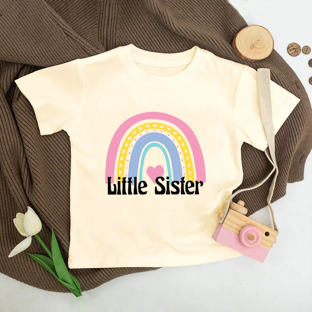 Camiseta arcoíris a juego para hermanas – estampado retro - imagen 5