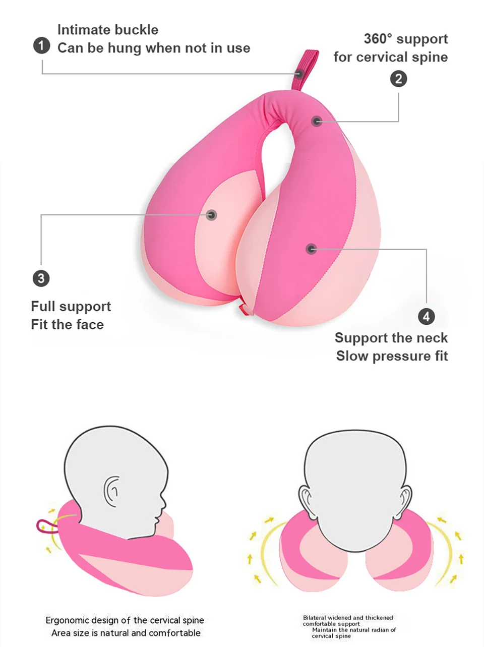 Reposacabezas para bebé en coche - cojín suave y protección - imagen 3