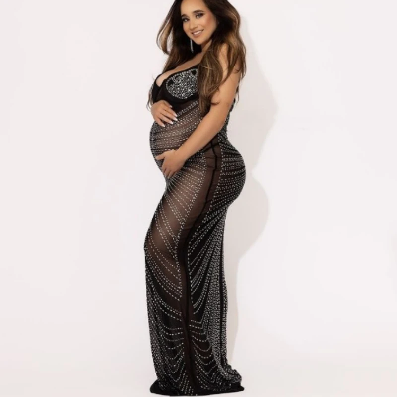 Vestido premamá para sesión de fotos – elegante y elástico perfecto - imagen 2