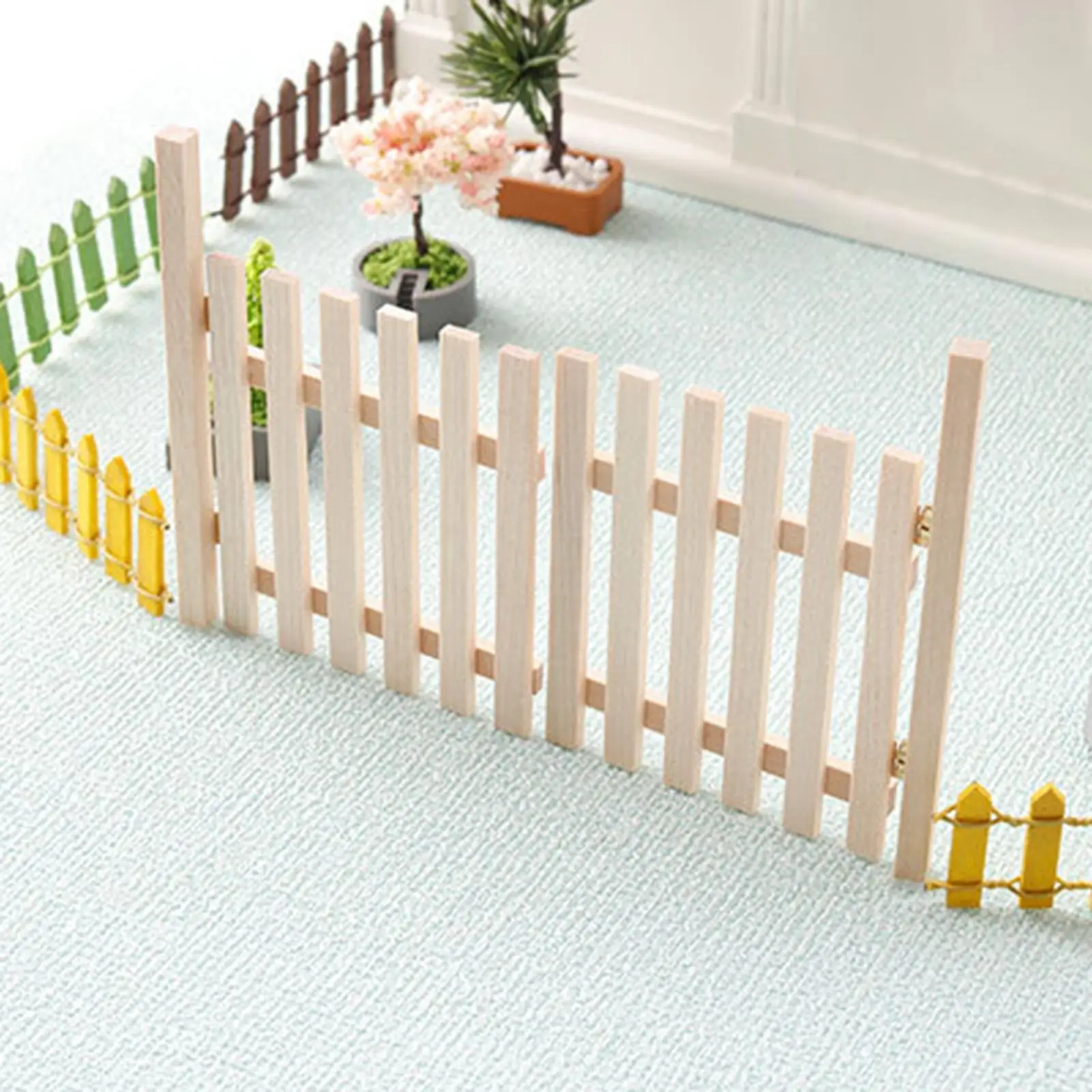 Puerta de jardín para casa de muñecas en miniatura, decoración - imagen 3