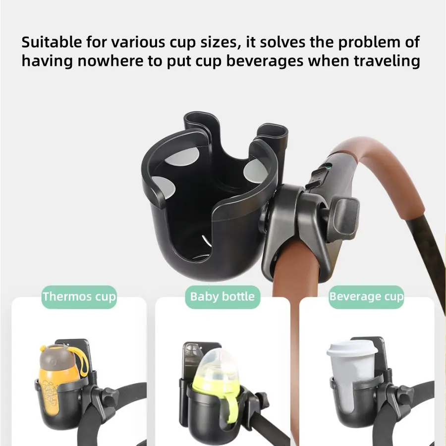 Portavasos para cochecito con clips universales para bebidas - imagen 5