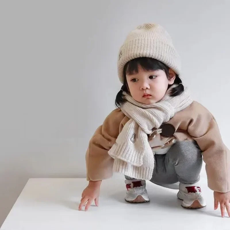 Gorro y bufanda infantil de punto suave para invierno - imagen 3