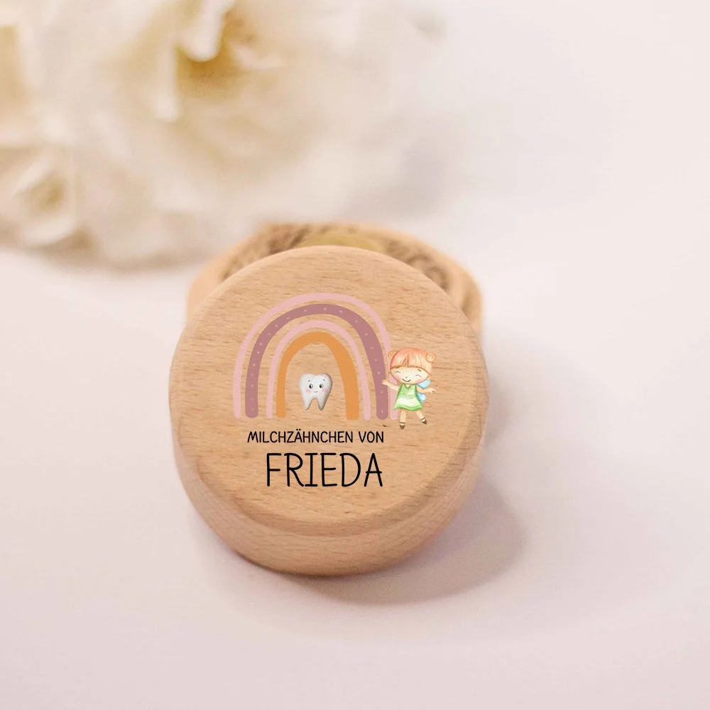 Caja de dientes de leche personalizada en madera - Regalo para niña - imagen 4