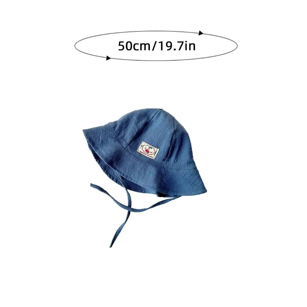 Sombrero de sol bebé tipo bucket en algodón y lino, ala ancha - imagen 5