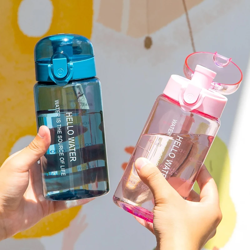 Botella de agua deportiva con filtro anticaída y escala - imagen 3