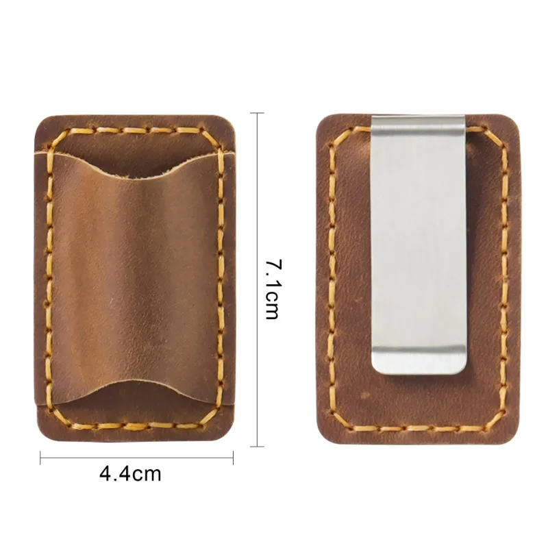 Portalápices de cuero y metal con clip para cuaderno y planificador - imagen 2