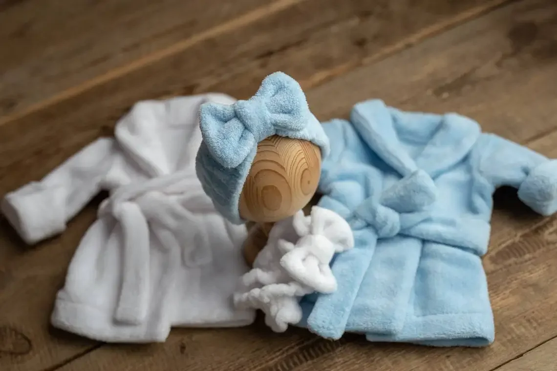 Albornoz con capucha para bebé – bata de baño recién nacido - imagen 5