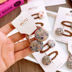 Horquillas infantiles con flores – Pinzas de pelo elásticas