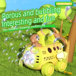 Carrito de burbujas eléctrico para hacer pompas con animales