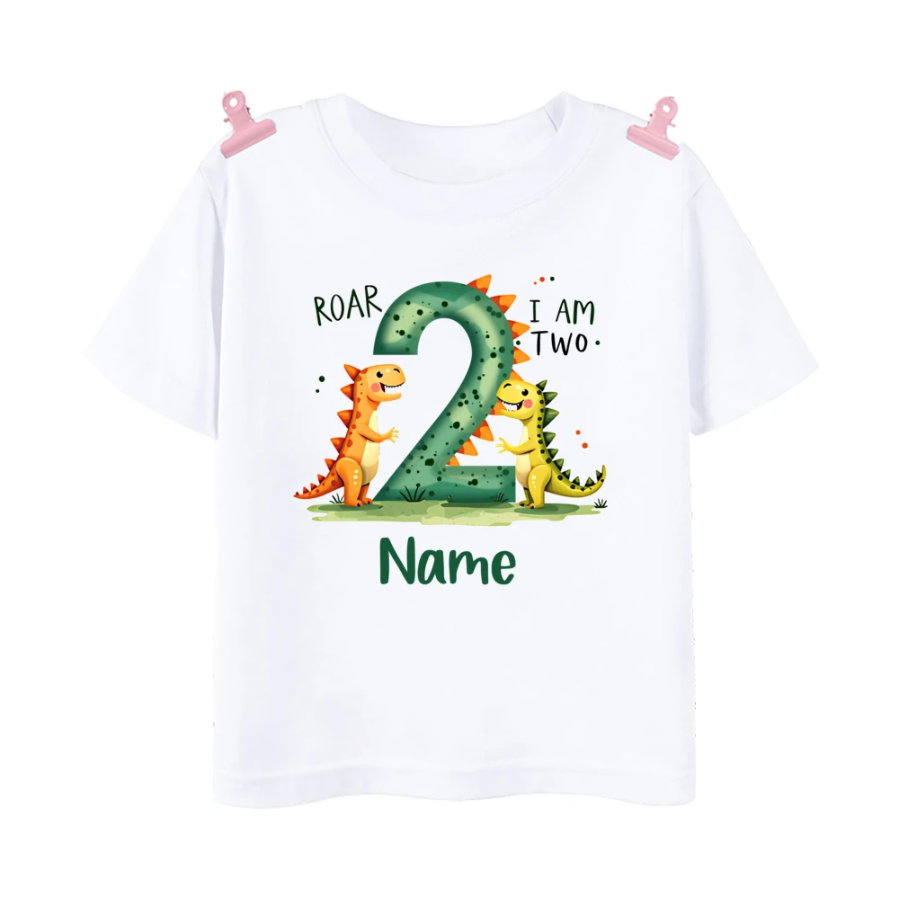 Camiseta personalizada de dinosaurios para niños de fiesta - imagen 5