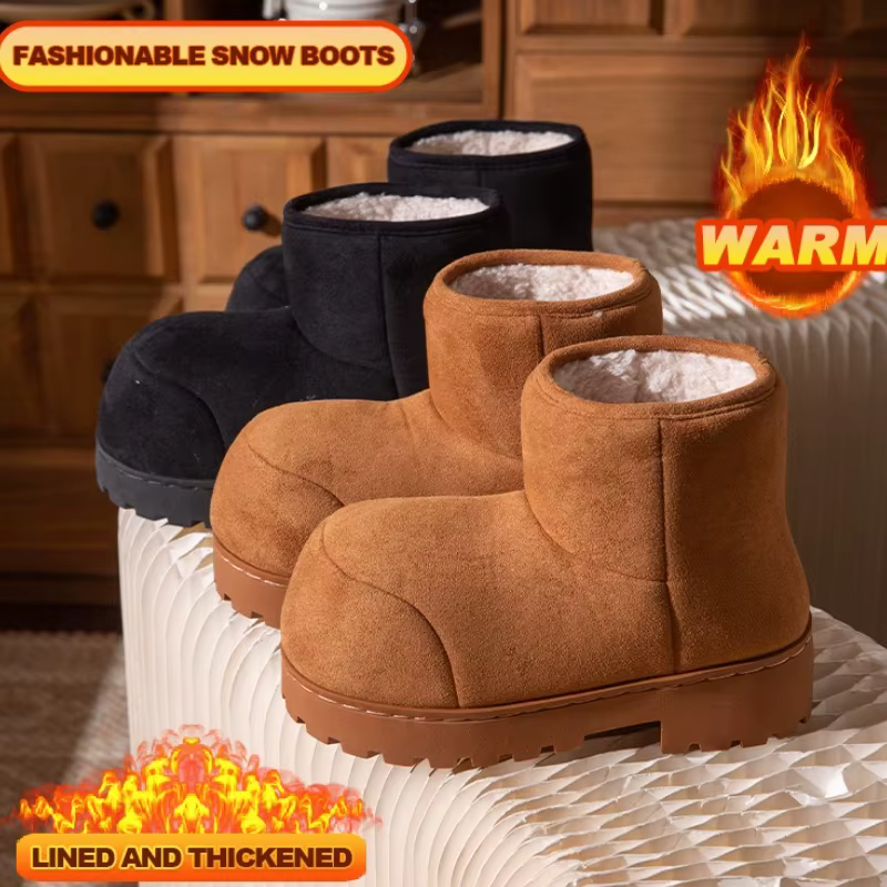 Botas de nieve cálidas con plataforma y suela de felpa suave - imagen 5