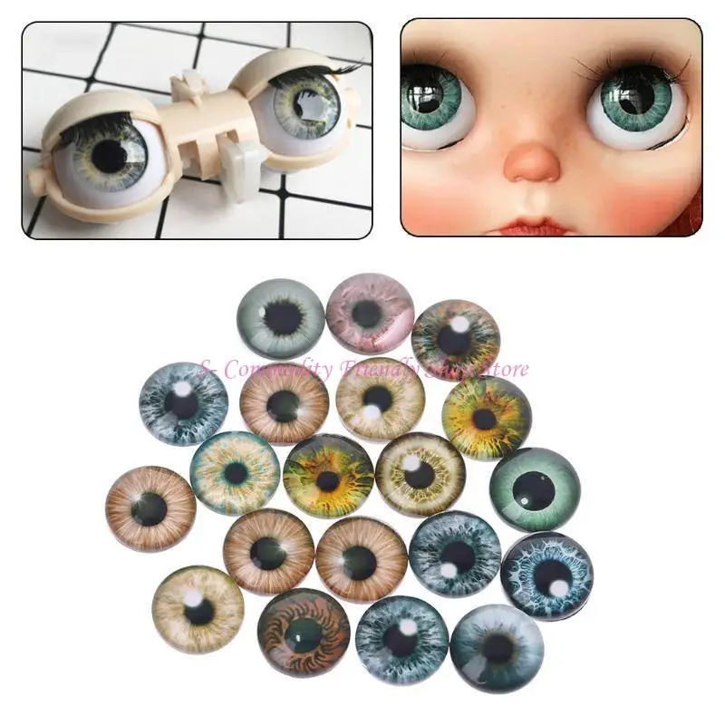 Ojos de cristal para muñecas de animales, manualidades dinosaurio