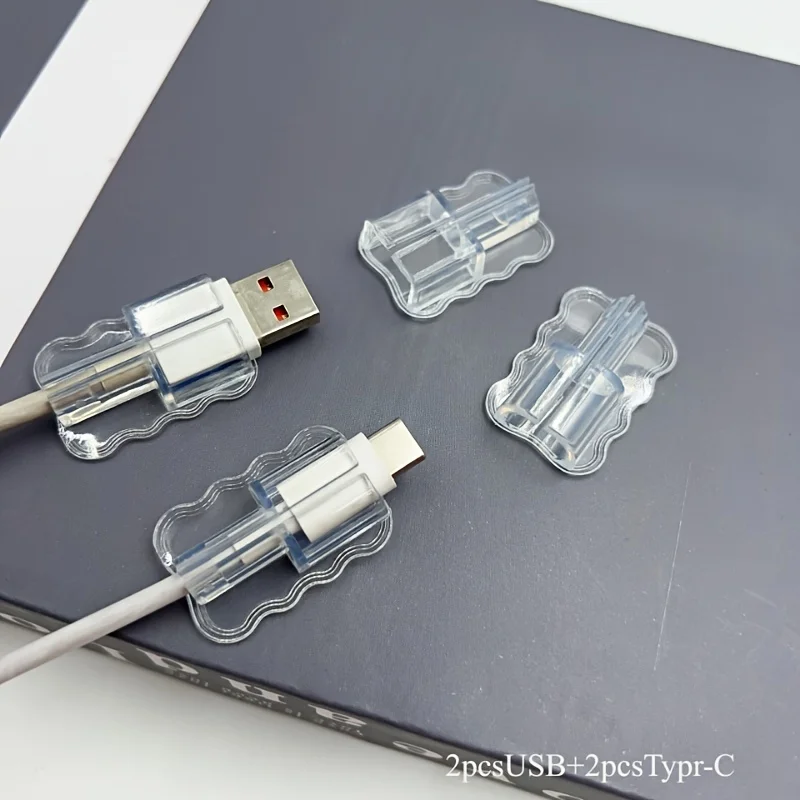 Protector transparente de cables antirotura para cargadores