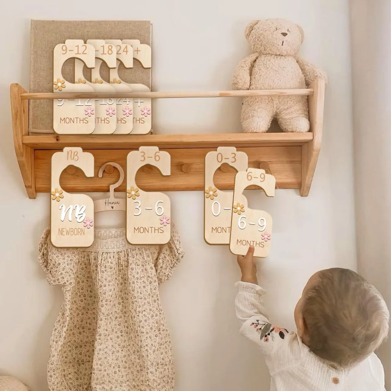 Divisor de tallas para armario infantil madera - imagen 5