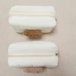 Neceser de bebé con oso – Bolsa de algodón reutilizable