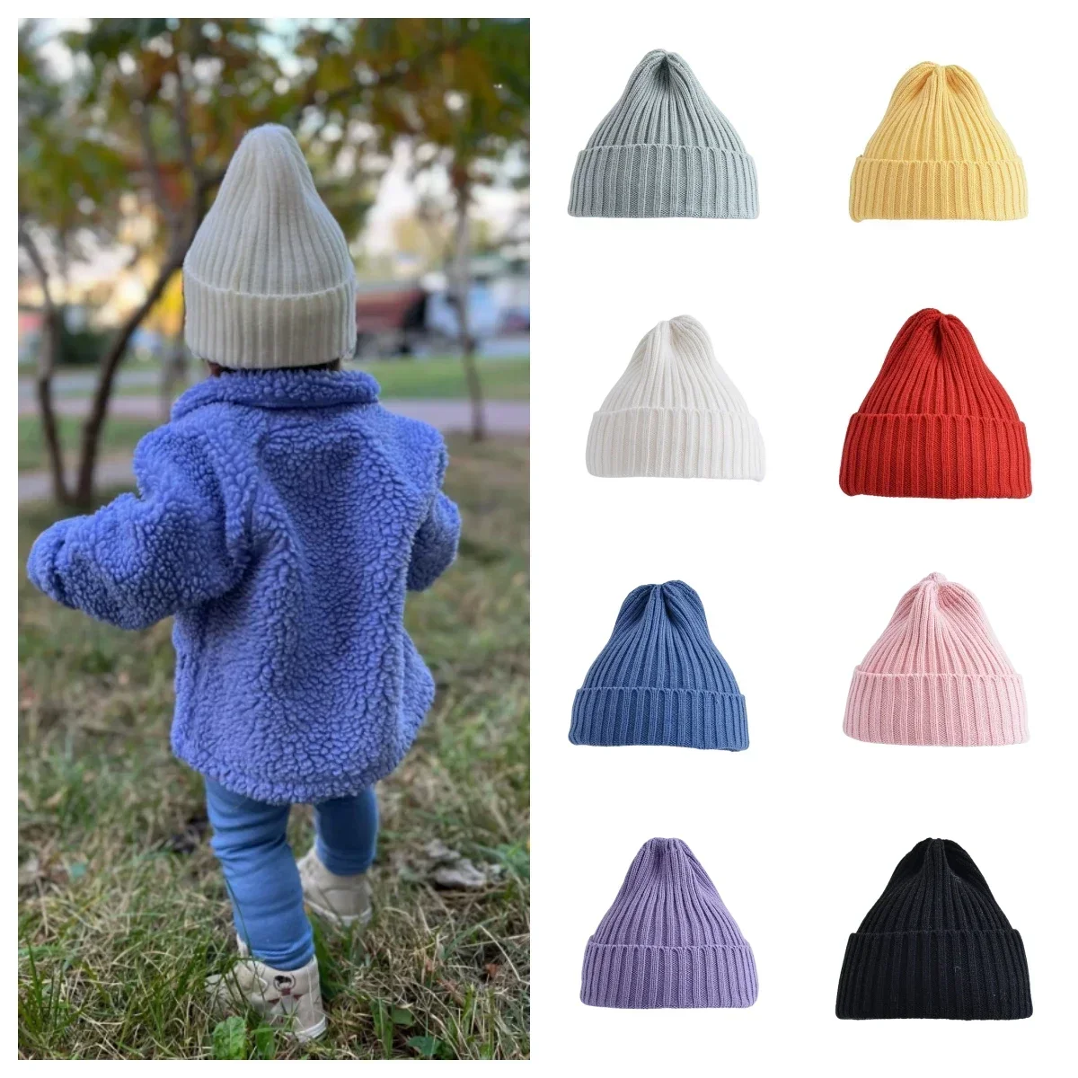 Gorro de invierno para bebés recién nacidos de ganchillo cálido