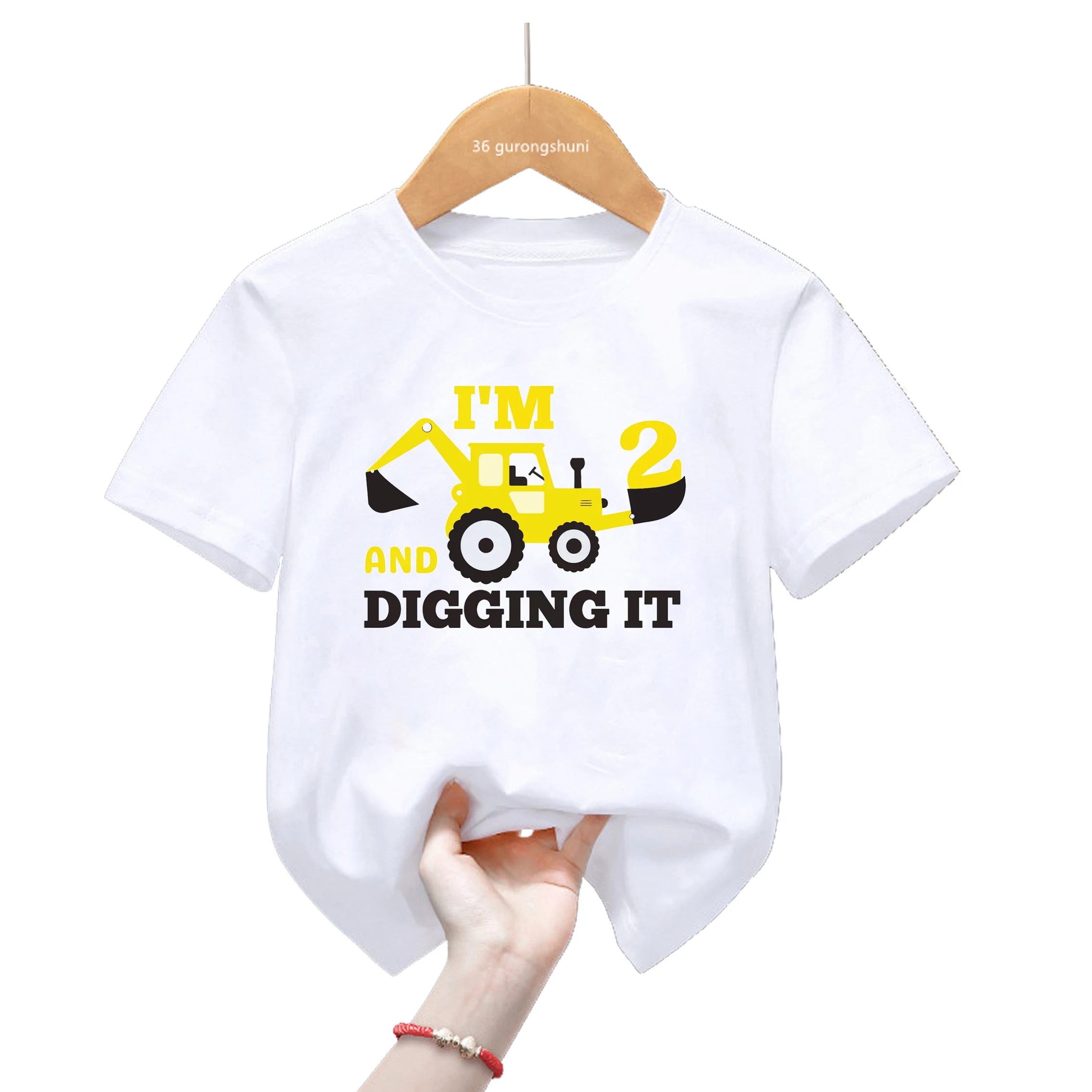 Camiseta excavadora personalizada con nombre - Regalo de cumpleaños - imagen 5