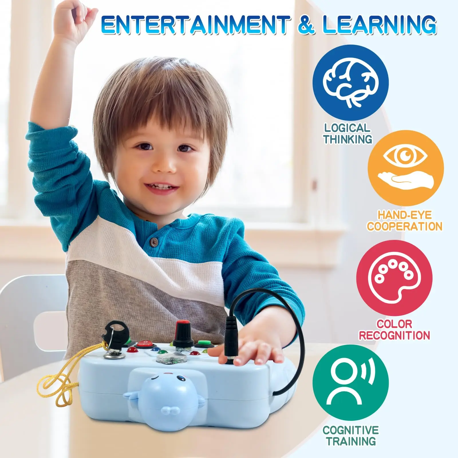 Interruptor de luz LED Montessori sensorial para niños pequeños - imagen 4