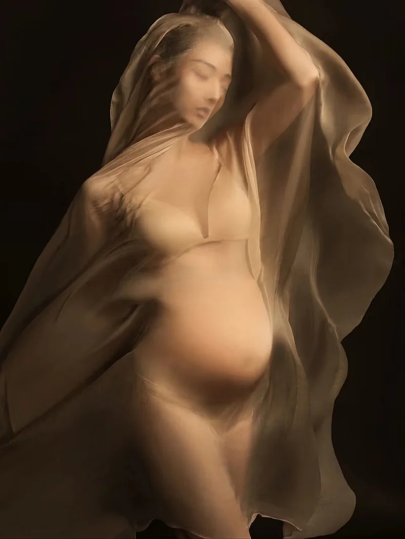 Vestido de seda para maternidad y sesion fotografica