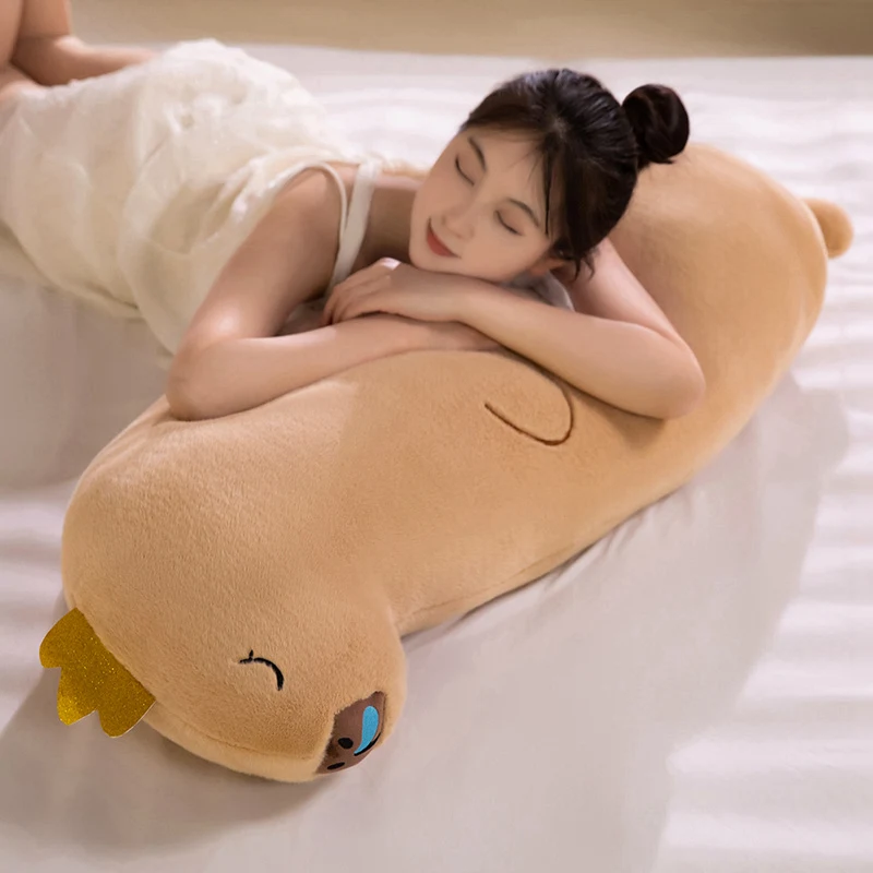 Almohada de peluche capibara esponjosa, nariz bordada suave infantil - imagen 4