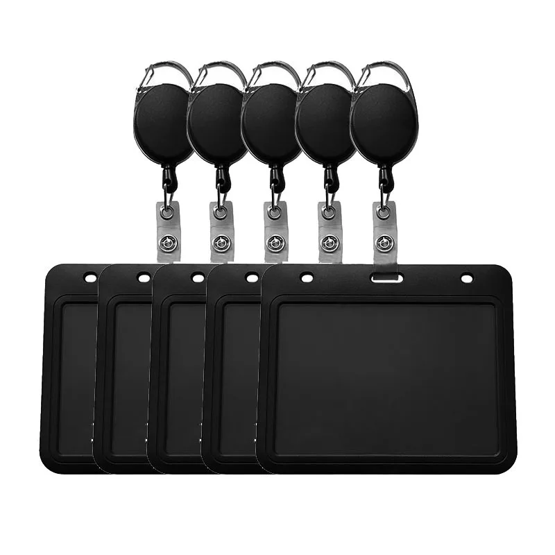 Credencial negra para enfermera – Sistema retráctil con extractor - imagen 2