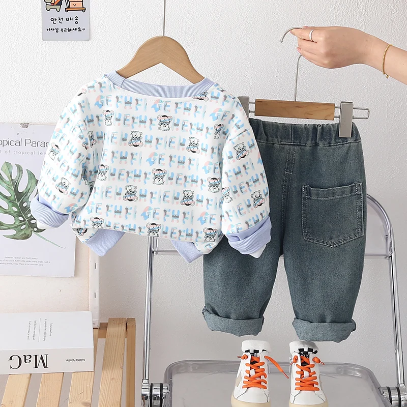 Conjunto de bebé para primavera y otoño con camiseta manga larga - imagen 5