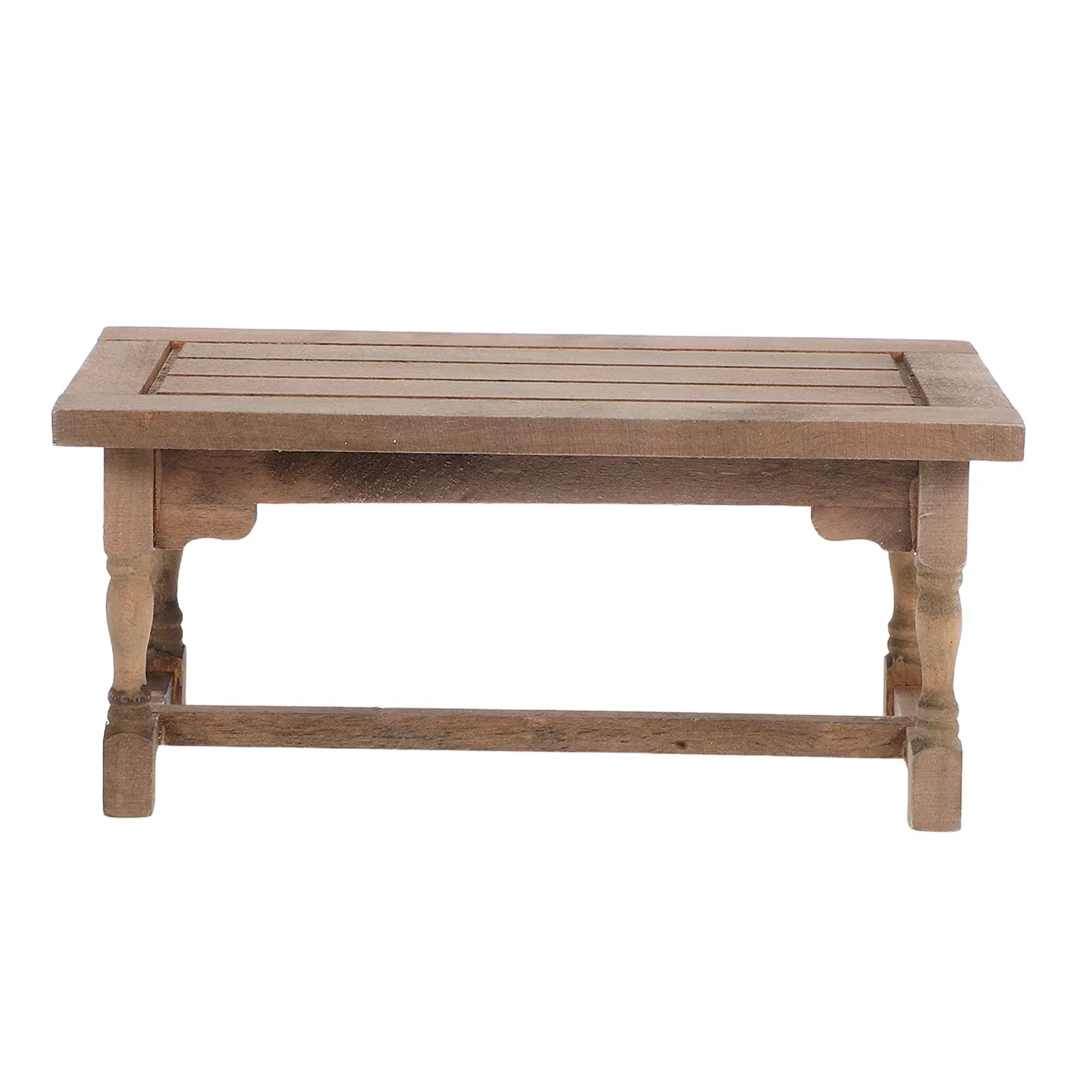 Mesa de comedor en miniatura de madera, escala 1:12