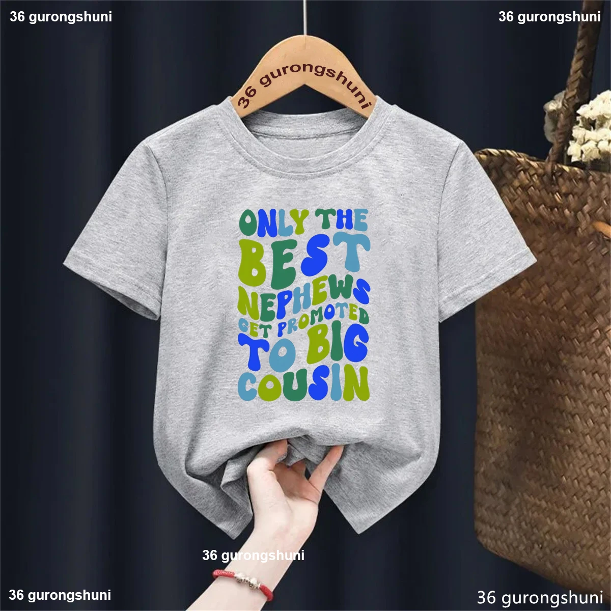 Camiseta de anuncio de embarazo con letras estampadas infantiles - imagen 5