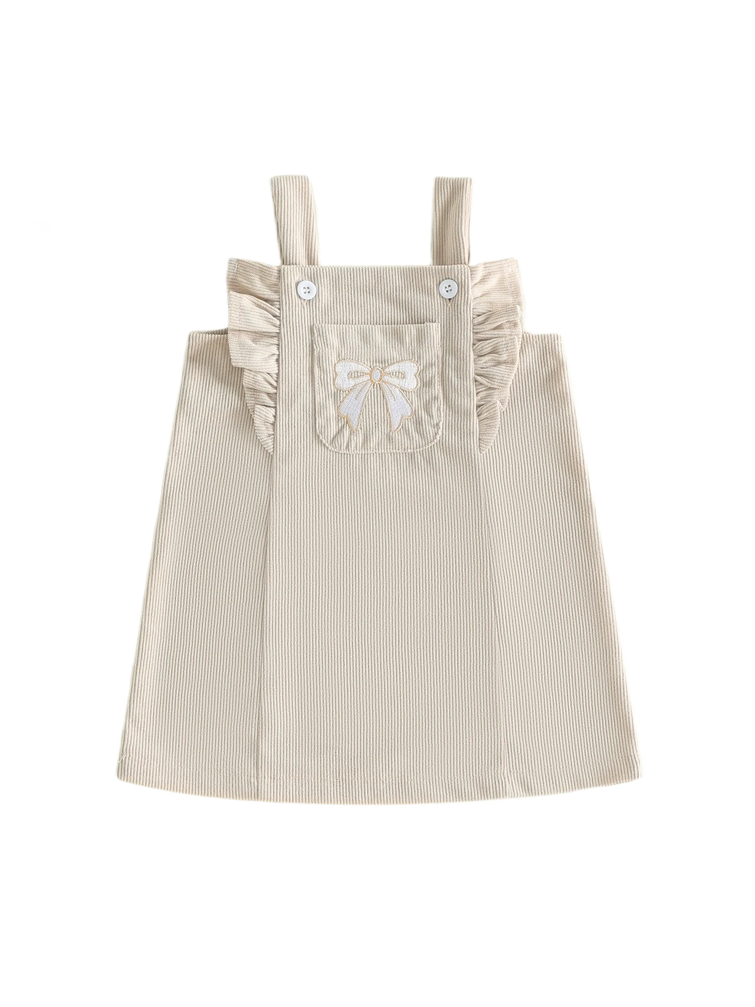 Vestido sin mangas con tirantes para niña pequeña