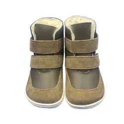 TipsieToes bota de cuero con forro de piel para niño – Invierno