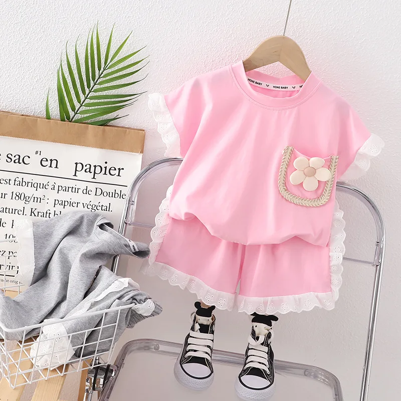 Conjunto de verano para bebé con camiseta y pantalón corto informal - imagen 2