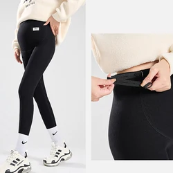 Pantalones de maternidad en lana con soporte del vientre para invierno