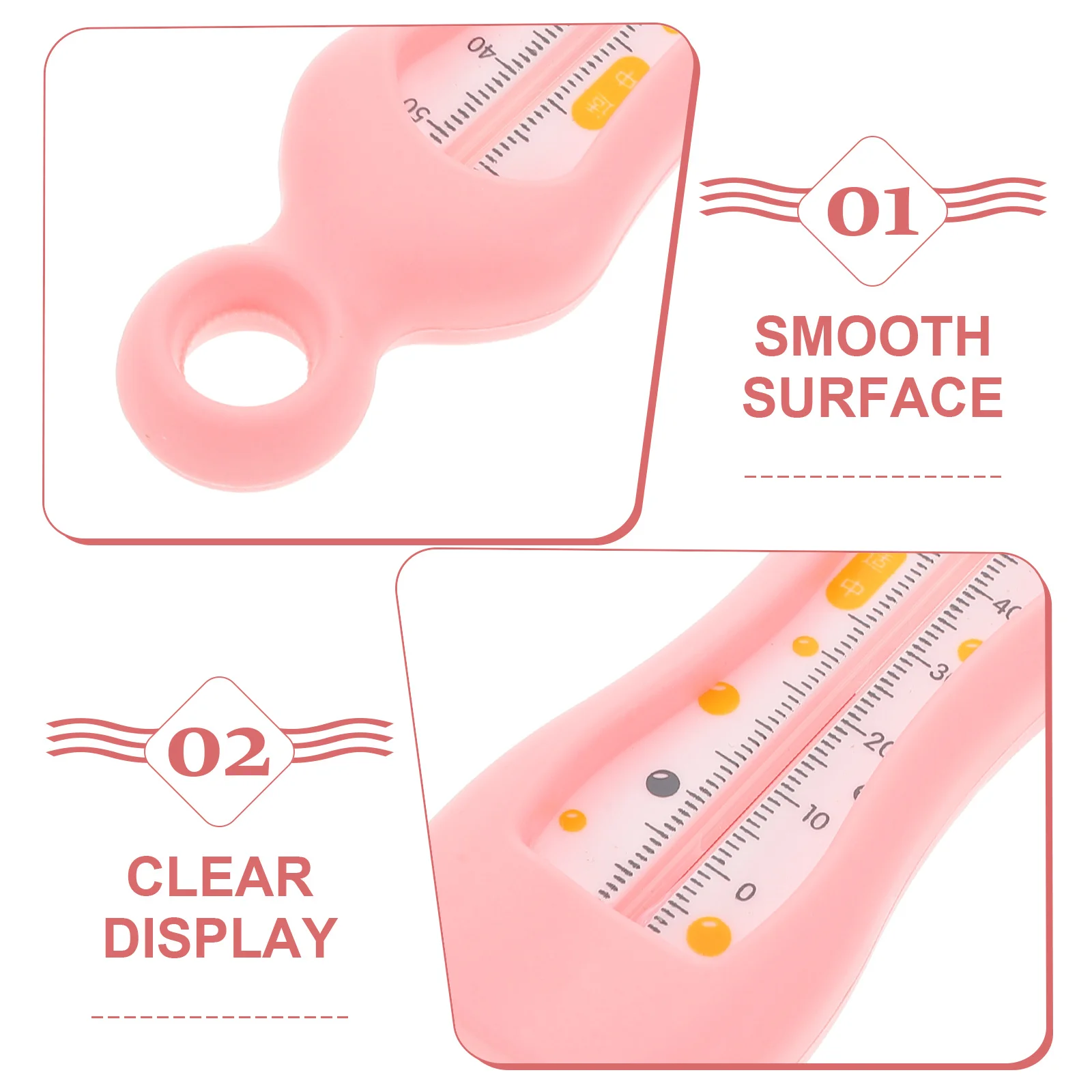 Termómetro de temperatura para baño de bebé de material PP
