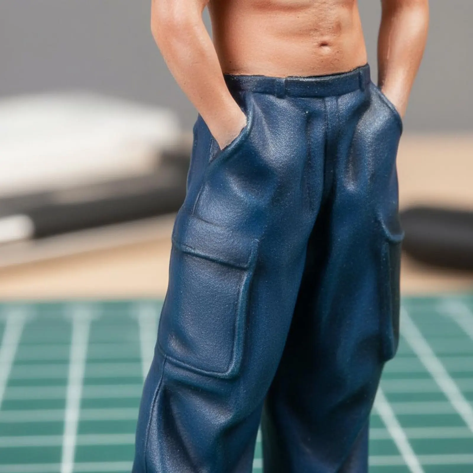 Figuras en miniatura de pareja fitness en resina - imagen 2