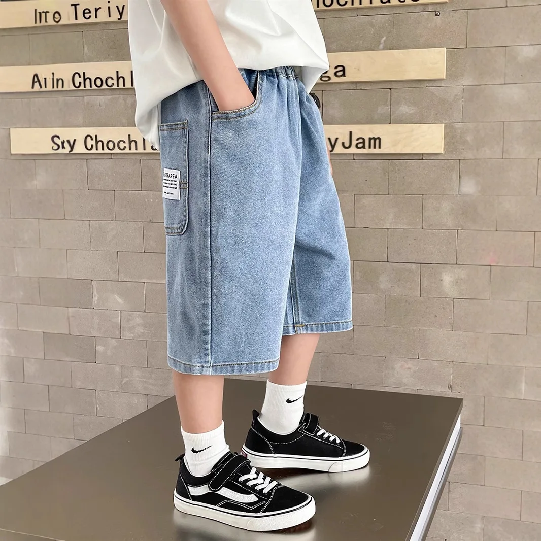 Pantalones cortos de mezclilla para niños – verano suelto y fino - imagen 5