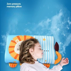Almohada viscoelástica infantil con funda suave de dibujos animados