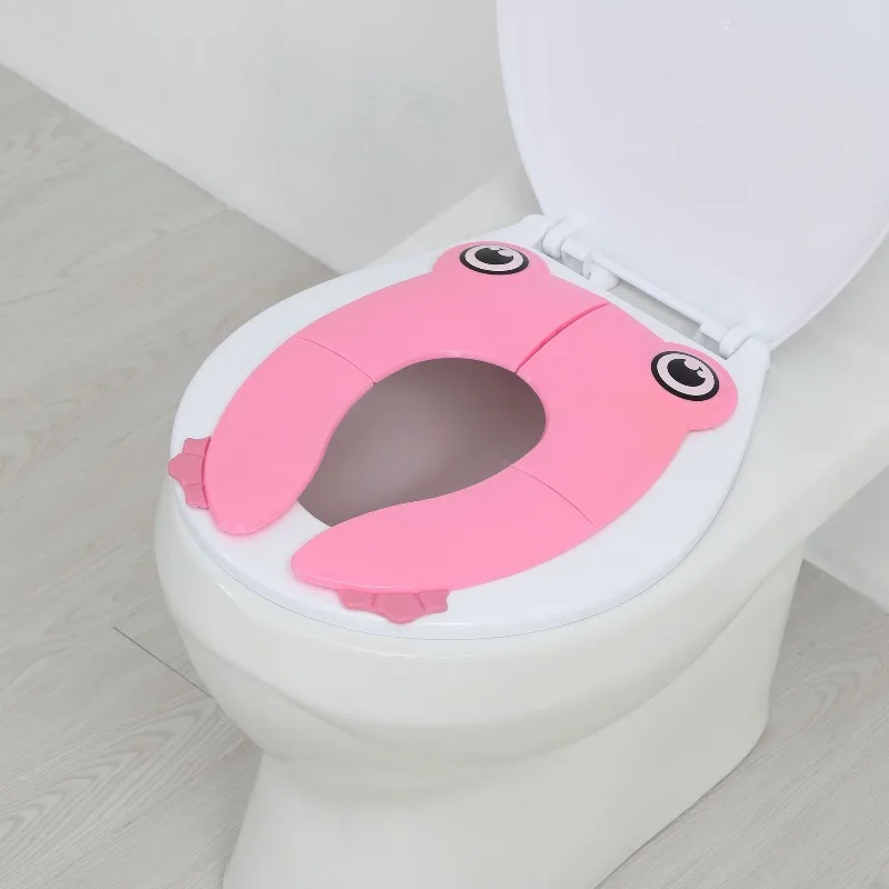 Asiento de inodoro infantil plegable viaje antideslizante rana - imagen 5