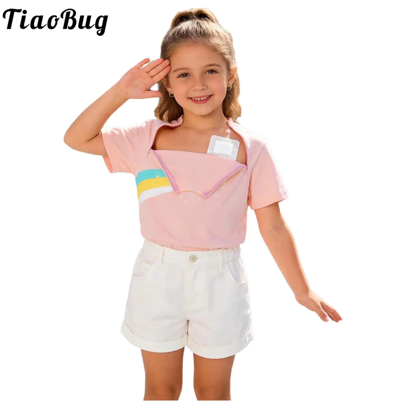 Camiseta pediátrica con cremalleras al pecho postquirúrgica adaptada - imagen 3