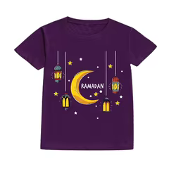 Camiseta Eid Mubarak para niño con estampado de luna – Ramadán