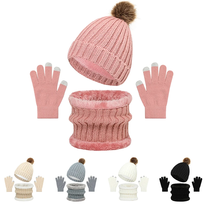 Conjunto de invierno con gorro, bufanda y guantes de punto - imagen 3