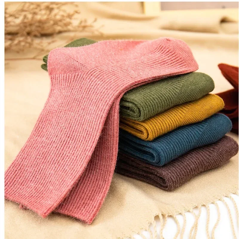 Calcetines térmicos de lana para bebés y niños - color sólido - imagen 5