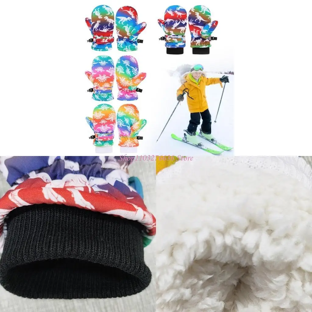 R6FD Guantes de esquí térmicos impermeables y acolchados para niños - imagen 5